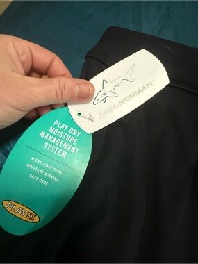 Greg Norman Collection Black Performance Play Dry Golf Polo